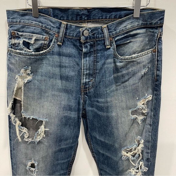 Levi’s 511 Slim Fit Jeans Distressed 34 x 34 Men’s - Picture 5 of 13
